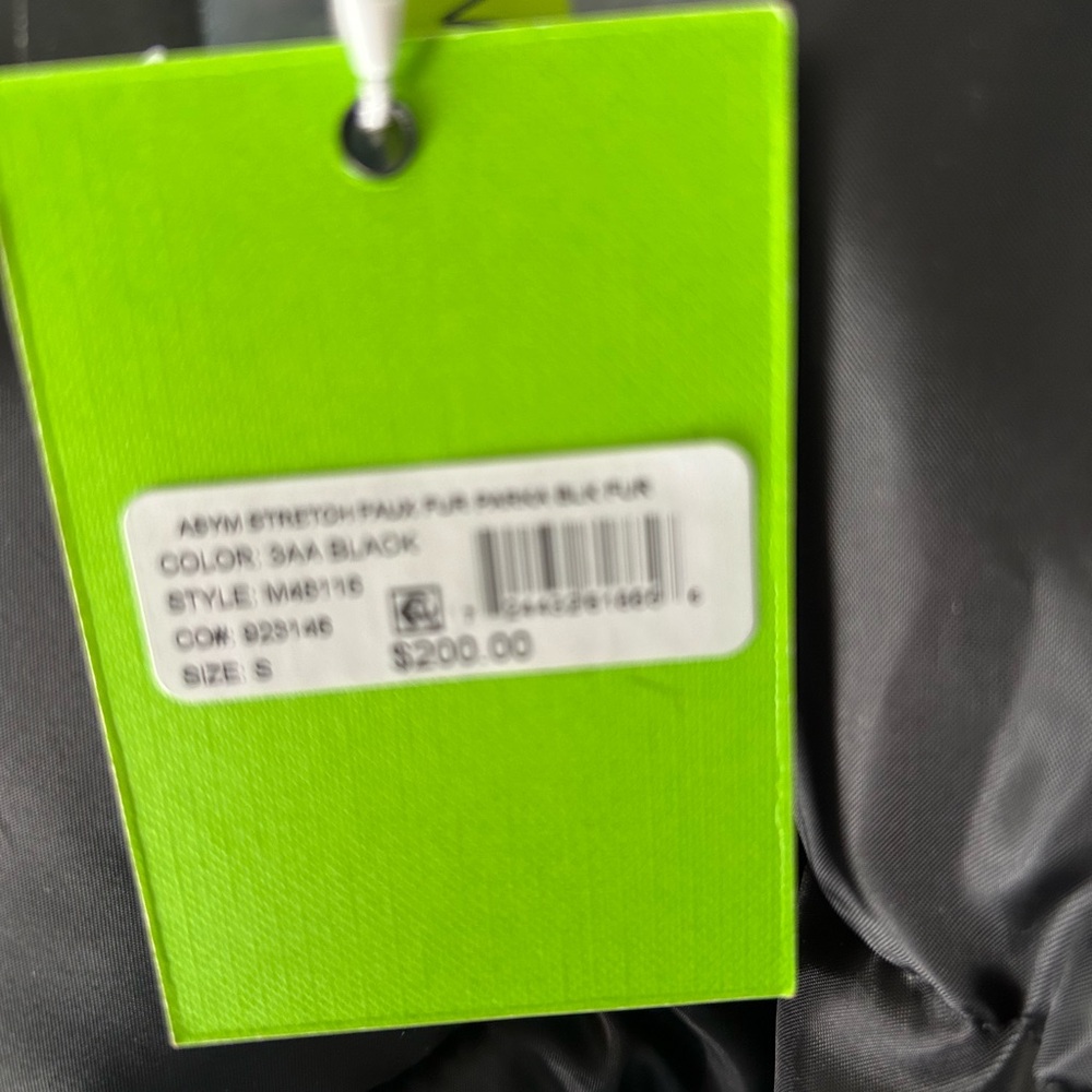 New Sam Edelman Asym Stretch Faux Fur Parka coat jacket SMALL Water Resistant - Picture 2 of 10